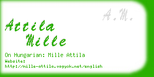 attila mille business card